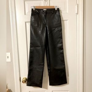 Aritzia Wilfred faux leather black pants 00 XXS
